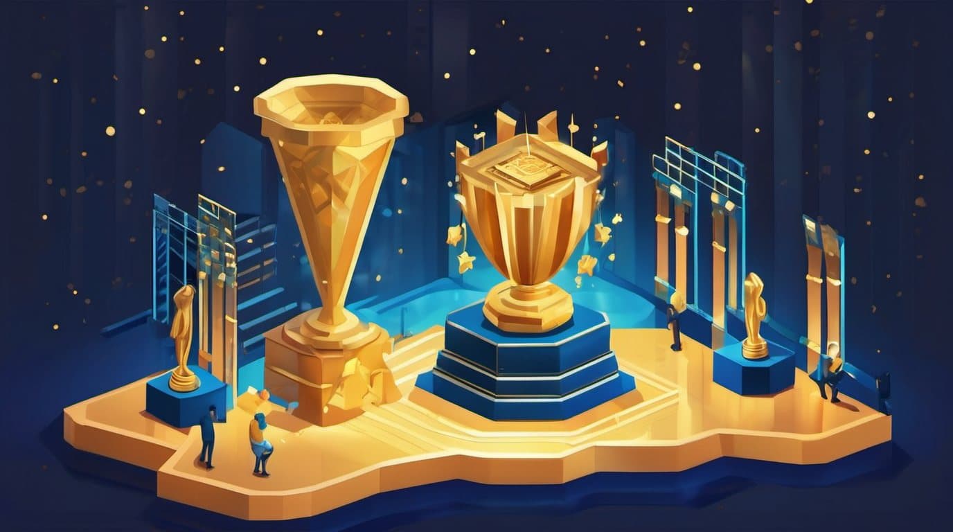 Market Millionaire key art — a $256,000 question on the studio LED wall beside the golden prize ladder